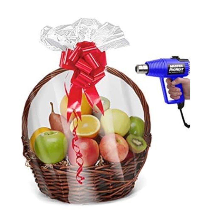 Cellophane Wrap Clear - Shrink Wrap Basket Bags 20 Pack