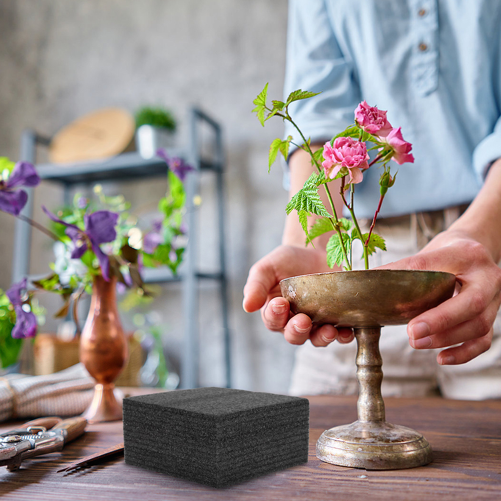 Supply For Florist - 2Pcs Black Floral Foam Sheets High