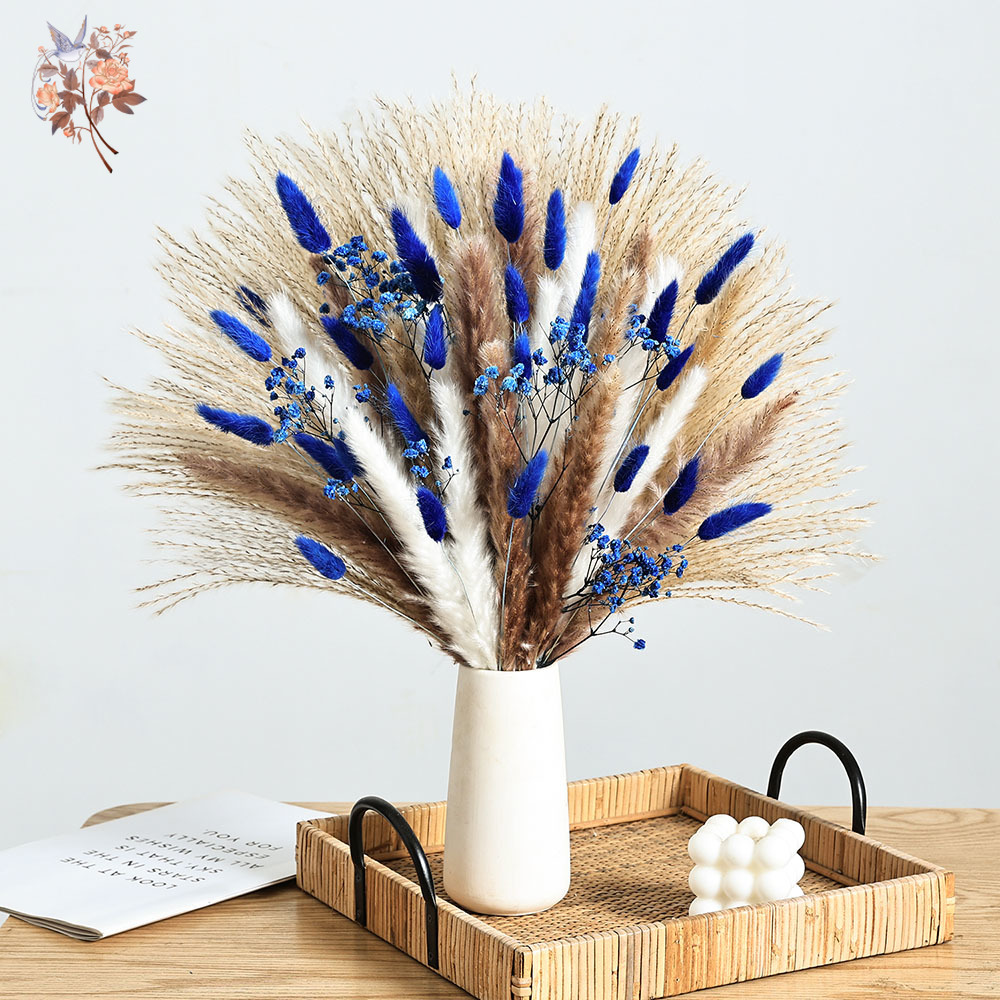 70 Stem Blue Fluffly Rabbit Ta - Dried Flower Bunch 리뷰 및 가격