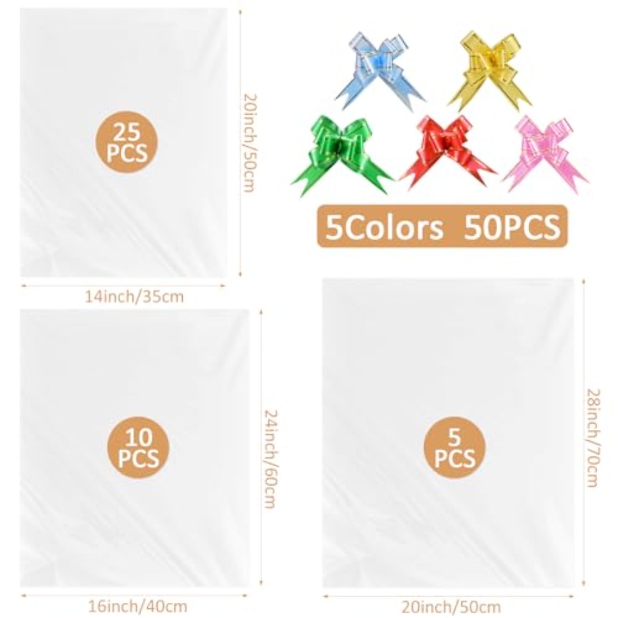 90PCS Shrink Wrap Bags for Chr - Cellophane Wrap Clear 리뷰 및 가격