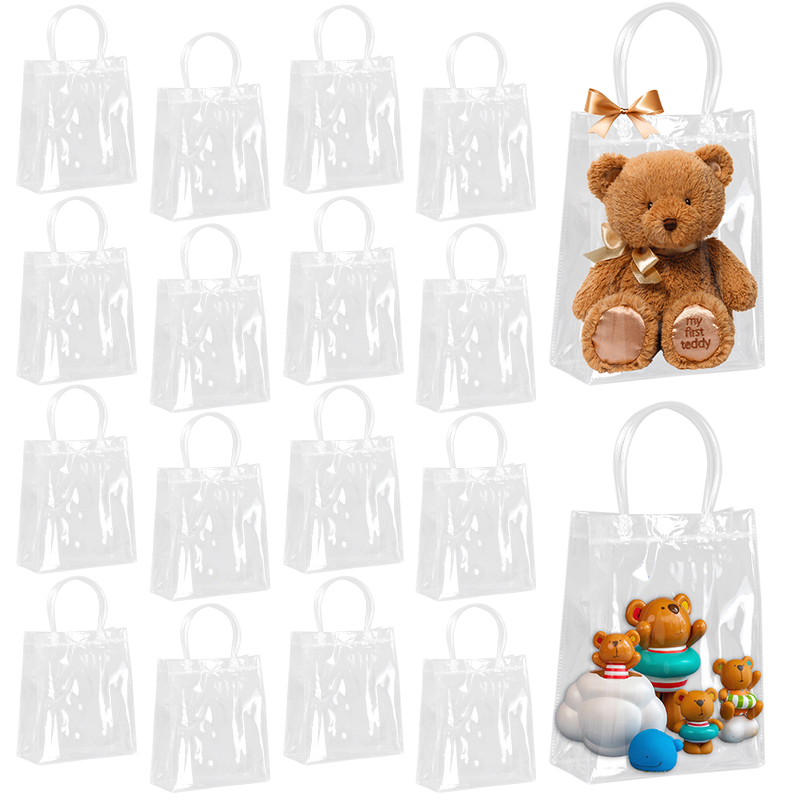5/10Pcs Clear Gift Bag with Ha - Cellophane Wrap Clear 리뷰 및 가격