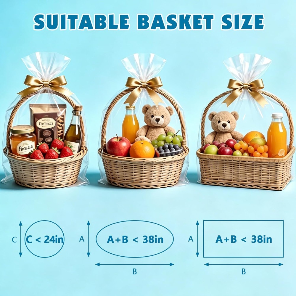 8 Pcs Large Cellophane Bags, 4 - Cellophane Wrap Clear 리뷰 및 가격