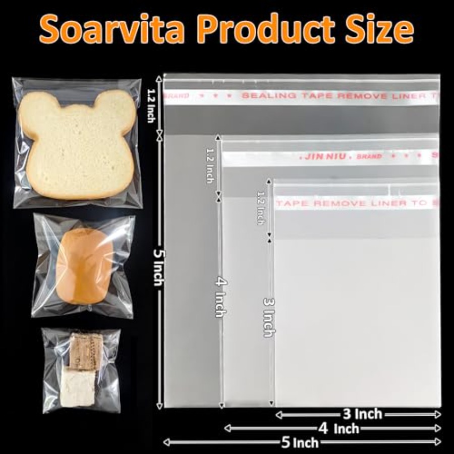 Clear Self Sealing Cookie Bags - Cellophane Wrap Clear 리뷰 및 가격