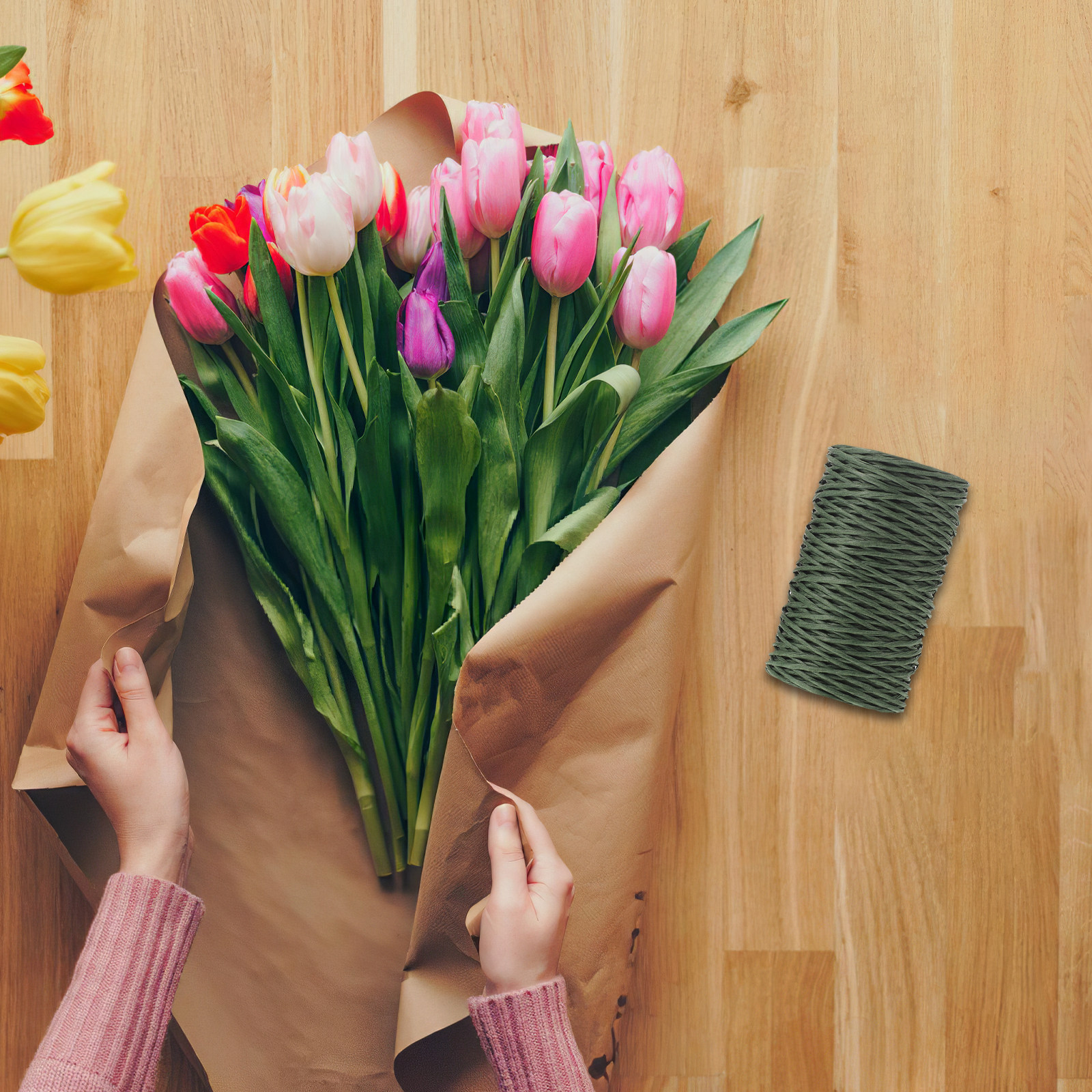 2 Rolls Paper Covered Wire for - Supply For Florist 리뷰 및 가격