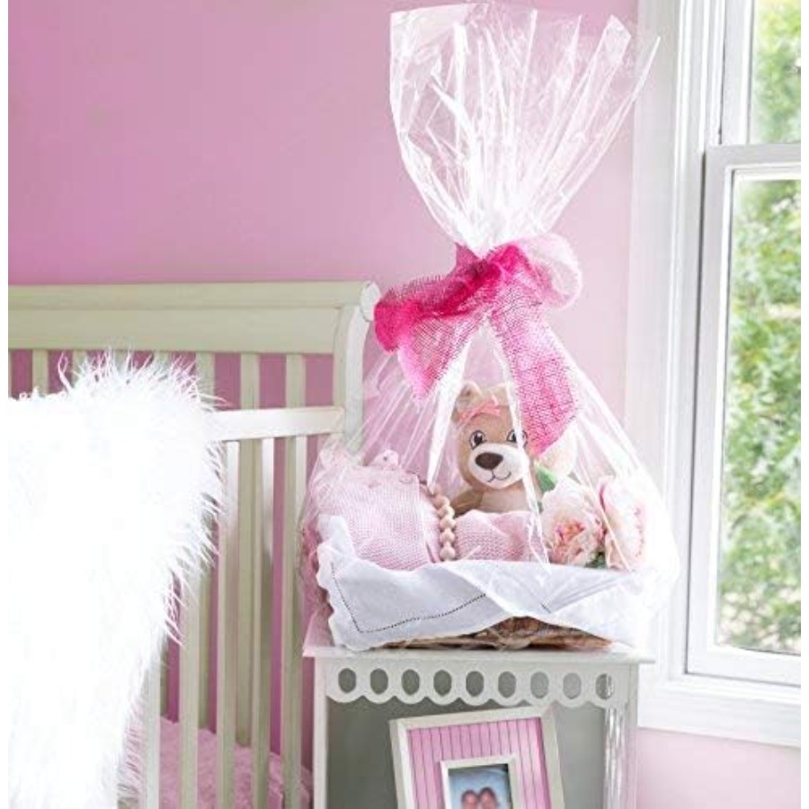 Clear Basket Bags, 5 Pack Larg - Cellophane Wrap Clear 리뷰 및 가격