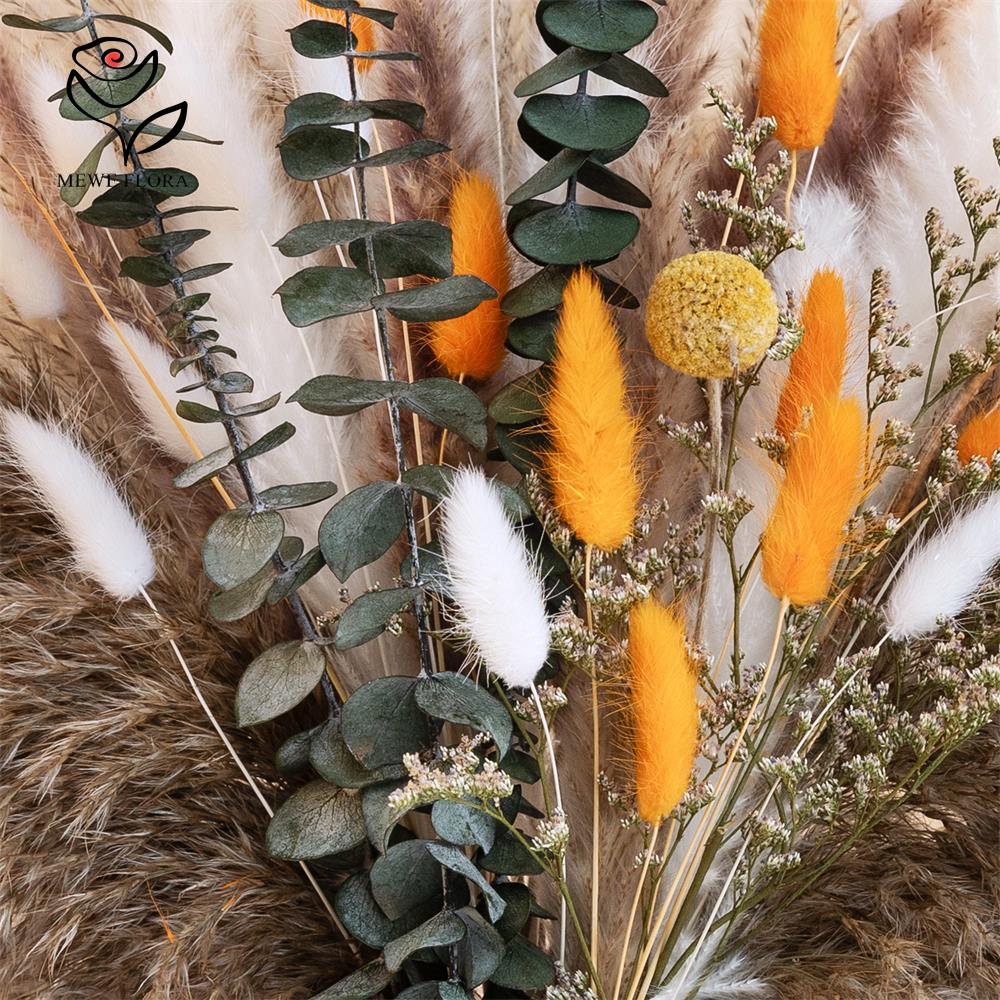 65Pcs Orange Pampas Grass Bouq - Dried Flower Bunch 리뷰 및 가격