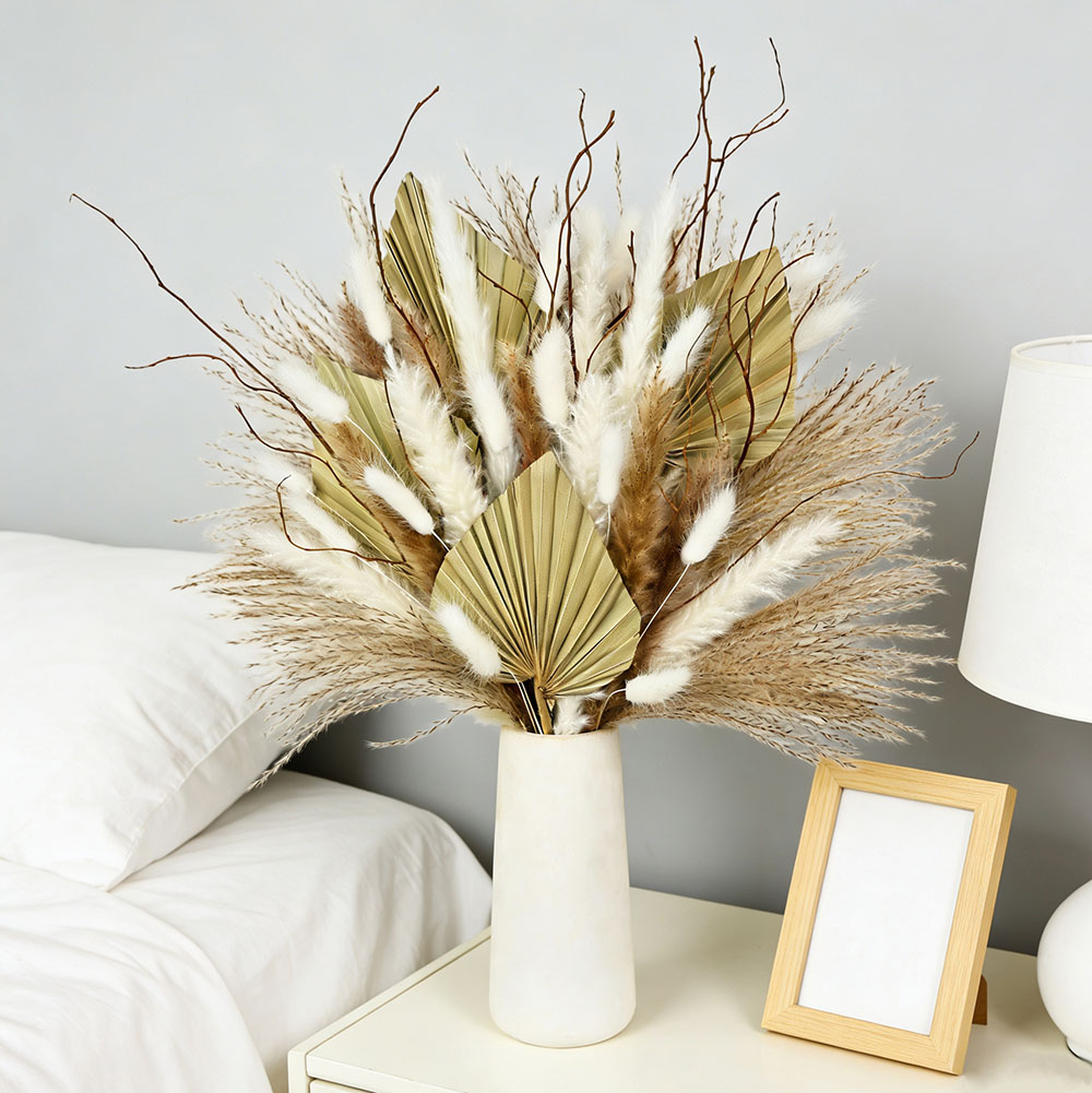 Natural Dried Palm Leaves Bouq - Dried Flower Bunch 리뷰 및 가격
