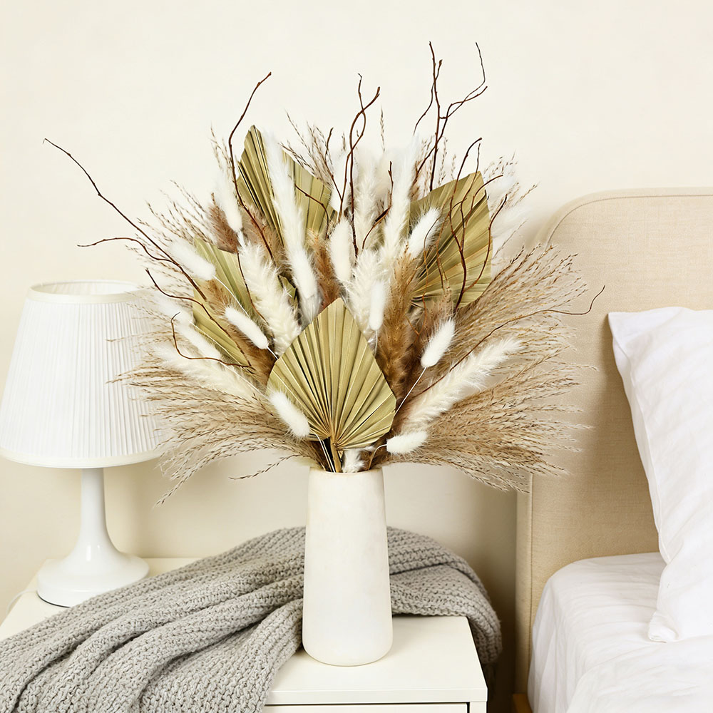 Natural Dried Palm Leaves Bouq - Dried Flower Bunch 리뷰 및 가격
